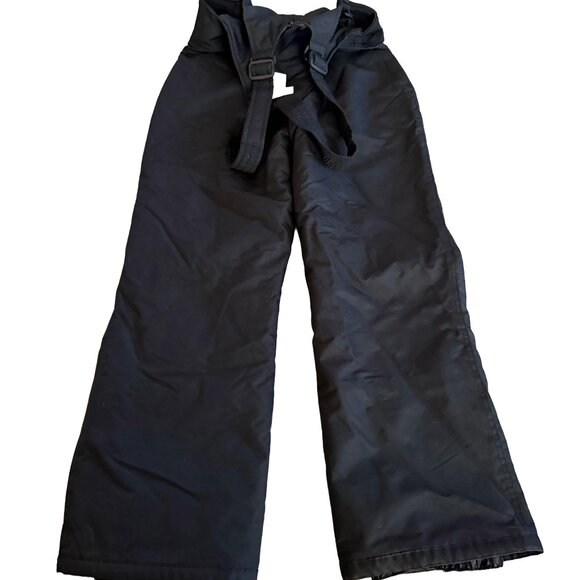 Slalom Youth Size Large Insulated Black Winter Ski Snow Bib Pants Overalls - Picture 2 of 4
